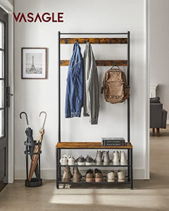 Cuier, Vasagle, Negru , 85x32x175 cm - Img 7
