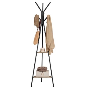 Cuier, Vasagle, Negru-Ivoar, 50x50x179 cm - Img 7