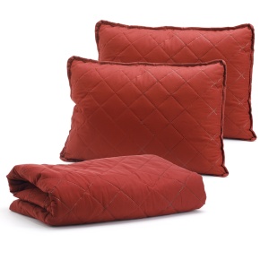 Cuvertura dublu trafic 200x220 Sweet V8 Rosu, 2 perne 50x70 cm