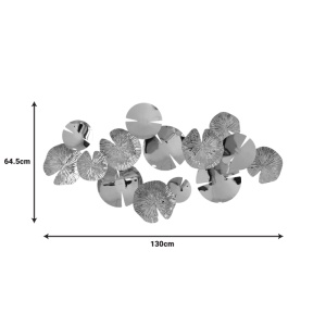Decoratiune de perete din metal Lily Pako World Auriu 130x64.5x6 cm - Img 2