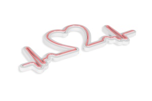 Decoratiune luminoasa LED de perete Love Rhythm Roz 51x21x2 cm - Img 6