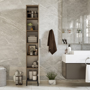 Dulap Aurelius antracit mocha 29.5x29.5x183.6cm - Img 2