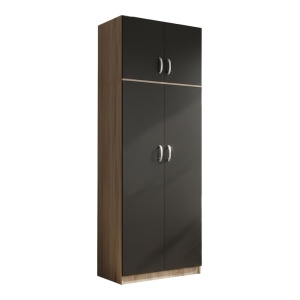 Dulap cu 2 usi, Athos, V5, Antracit-Stejar, 80x42x240 cm