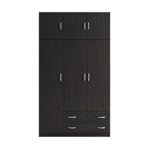 Dulap cu 3 usi Alvia, Maro inchis, 150x51x240 cm - Img 4