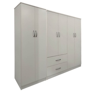 Dulap cu 6 usi, Athos I, V9, Alb, 200.5x42x180 cm - Img 2