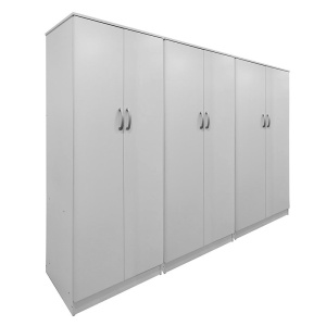Dulap cu 6 usi, Athos II, V2, Alb, 240x42x180 cm - Img 2