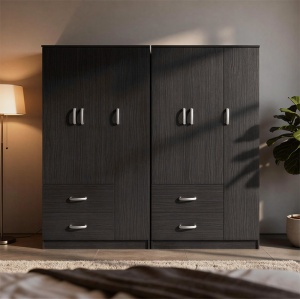Dulap cu 6 usi, Athos, V16, Wenge, 180x42x180 cm