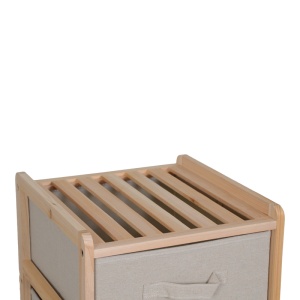 Dulap cu sertare textile, Wolen, Natural, 34.5x36.5x67 cm - Img 4