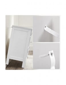 Dulap de depozitare pentru chiuveta, Vasagle, 2 usi, Alb, 90 x 30 x 60 cm - Img 7