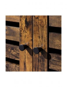 Dulap de depozitare pentru chiuveta, Vasagle, 2 usi, Maro Rustic, 60 x 30 x 63 cm - Img 7