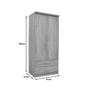 Dulap dormitor Olympus A Pako World Stejar deschis 81x57x183 cm - Img 4