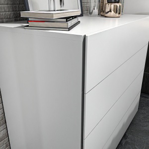 Dulap Lines Alb 90x45x81.6 cm - Img 3