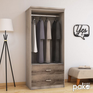 Dulap Olympus Cu 2 Uși Și Sertare Culoare Castillo-Toro 81x57x183 cm - Img 2