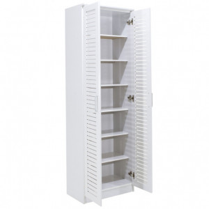 Dulap Pantofi Sante 21 Perechi Alb 60x37x183 cm - Img 7