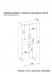 Dulap pentru Baie Arizona4Kapak Alb - Img 6