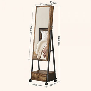 Dulap pentru bijuterii, Songmics, Antic, 41.5x37x152.5 cm - Img 6