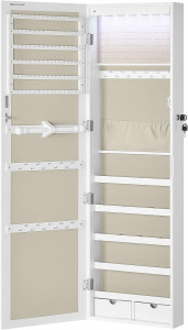 Dulap pentru bijuterii, Songmics, Natural-Bej, 120x10x36.7 cm - Img 2