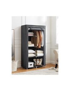 Dulap pliabil, Songmics, Gri, RYG84G, 88 x 45 x 168 cm - Img 2