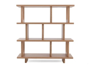 Dulap rafturi FLOW, Stejar deschis, 38x113x110 cm - Img 2