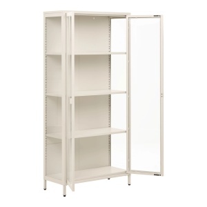 Dulap vitrina Brisbane, Alb pal, 35x80x175 cm - Img 2