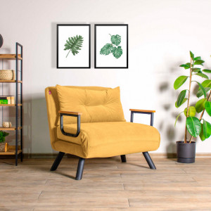 Fotoliu extensibil Sando, Muştar 75x59x81 cm