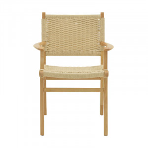 Fotoliu Olivier lemn de fag culoare lemn natural funie culoare lemn naturala 62x60x85cm - Img 4