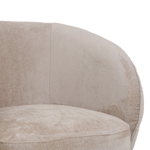 Fotoliu rotativ Kreslo, Pako World, Textil, Crem, 78x81x77 cm - Img 2