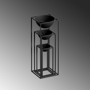 Ghiveci decorativ GED019 Negru 28x80x28 cm - Img 6