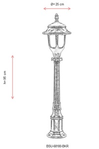 Lampadar de exterior 68180 Maro 95x25 cm - Img 3
