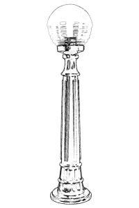 Lampadar de exterior M2B Negru 90x20 cm - Img 2