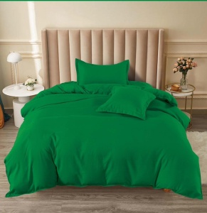 Lenjerie 1 Persoana cu elastic 140x200 Junne Verde (Finet)