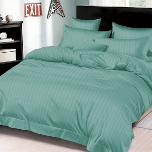 Lenjerie Damasc cu elastic 180x200 Premium Ocean (Finet)