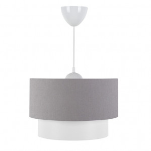 Lustra cu o singura lumina PWL-1087, E27 alb-gri, 30x70 cm
