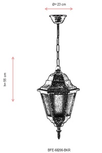 Lustra de exterior 68206 Maro 55x23 cm - Img 3