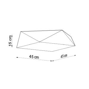 Lustra Hexa Argint 45x45x15 cm - Img 4