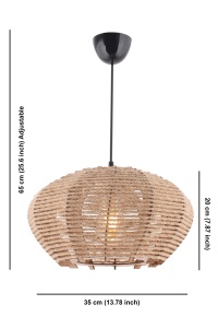 Lustra Jute Crem 35x35x65 cm - Img 4