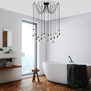 Lustra Kabluni Negru 246x246x102 cm - Img 3