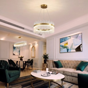 Lustra LED, Crown, Pako, Auriu 40x40x30 cm