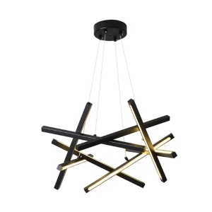 Lustra LED, Luminis, Negru, 85x85x40 cm