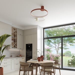 Lustra LED Rio 78 Rosu 4000K 78x84x13 cm - Img 14