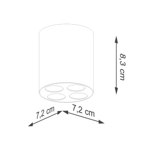 Lustra LED Zoe Negru 4000K 7.2x7.2x8.3 cm - Img 5