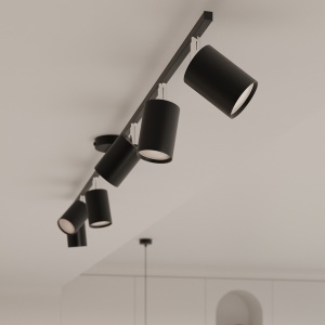 Lustra Lemmi Negru 100x24x20 cm - Img 6