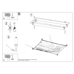 Lustra Luna Alb 3000K 105x80x15 cm - Img 5