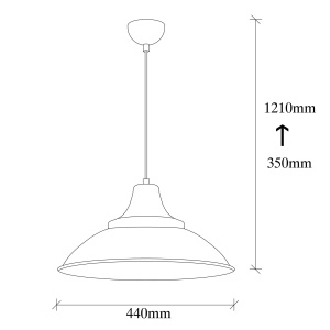 Lustra Saglam Negru 44x121 cm - Img 3