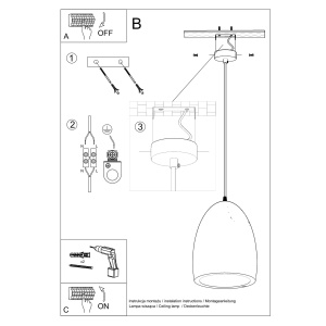 Lustra suspendata Bukano din ceramica Alb 25x25x126 cm - Img 5