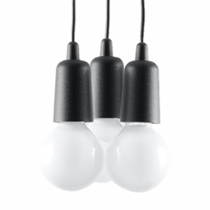 Lustra suspendata Diego Negru 15x15x90 cm