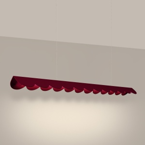 Lustra suspendata LED Biscuit Burgundy 3000K 131x13x200 cm - Img 3