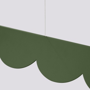 Lustra suspendata LED Biscuit Olive 3000K 131x13x200 cm - Img 6