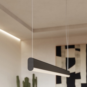 Lustra suspendata LED Farge Negru 4000K 120x8x150 cm - Img 14