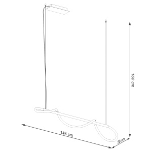 Lustra suspendata LED Galakse Negru 2700-6500K 148x58x160 cm - Img 9